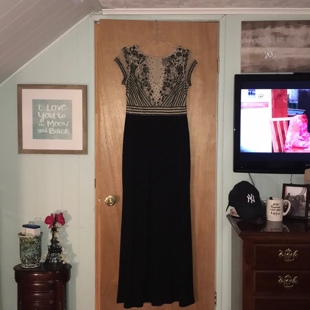 Black and Tan evening gown